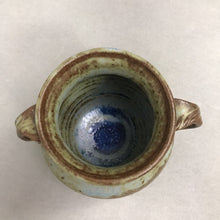 Load image into Gallery viewer, Studio Pottery Blue Brown w/Handles Signed (4")
