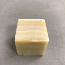 Load image into Gallery viewer, Banded Onyx Cube Paperweight (2")
