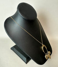 Load image into Gallery viewer, Vintage 1928 Goldtone Love Charm Necklace (30")
