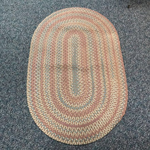 Load image into Gallery viewer, Handmade Farmhouse Oval Braided Rug Earth Tone (57x36)
