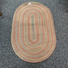 Load image into Gallery viewer, Handmade Farmhouse Oval Braided Rug Earth Tone (57x36)
