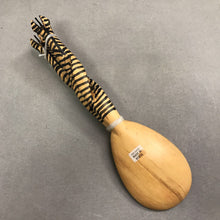 Load image into Gallery viewer, Hand Carved Wooden Zebra Salad Serving Spoon Fork Set Twisted Handle(12")
