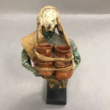Load image into Gallery viewer, Vintage Mexican Folk Art Paper Mache Figurines Old Man Carrying Water (11")
