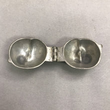 Load image into Gallery viewer, Antique Primitive Pewter Peach Fruit Ice Cream Mold Hinged Farmhouse Country (4"

