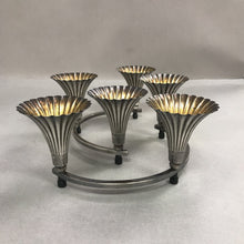 Load image into Gallery viewer, Vintage Pair of Sheffield Co Epergne Candleholders Silver Plated Trumpets (5")
