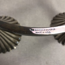 Load image into Gallery viewer, Vintage Pair of Sheffield Co Epergne Candleholders Silver Plated Trumpets (5")
