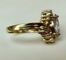 Load image into Gallery viewer, 10K Gold Cubic Zirconia Cocktail Ring sz 7 (4.8g)
