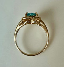 Load image into Gallery viewer, 10K Gold Blue Topaz Heart Ring sz 6.5 (2.2g)
