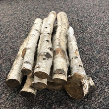 Load image into Gallery viewer, Rustic 8 White Birch Log Set for Fireplace Decor
