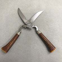Load image into Gallery viewer, Vintage Anton Wingen Jr. Solingen Germany Antler Handle Game Shears (10")
