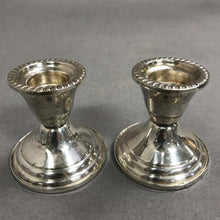 Load image into Gallery viewer, Sterling Silver Pair of Candlesticks (2")(As Is)
