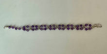 Load image into Gallery viewer, Sterling Amethyst Beaded Bracelet (7.5")
