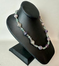 Load image into Gallery viewer, Flourite Sterling Beaded Necklace (21")
