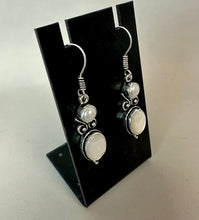 Load image into Gallery viewer, Sterling Mother of Pearl Freshwater Pearl Earrings (2")
