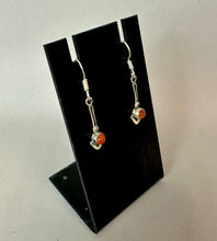 Load image into Gallery viewer, Sterling Red Onyx Earrings (1.5")
