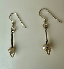 Load image into Gallery viewer, Sterling Red Onyx Earrings (1.5")
