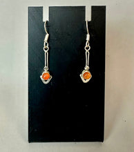 Load image into Gallery viewer, Sterling Red Onyx Earrings (1.5")
