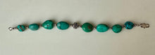 Load image into Gallery viewer, Sterling Turquoise Beaded Bracelet (7.25")
