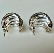 Load image into Gallery viewer, Sterling Quadriple Half Hoop Earrings (0.75")
