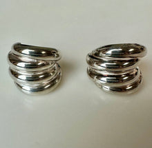 Load image into Gallery viewer, Sterling Quadriple Half Hoop Earrings (0.75")
