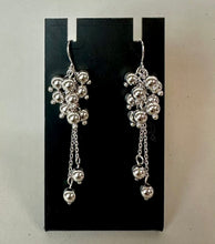 Load image into Gallery viewer, Sterling Beaded Chain Drop Earrings (2.25")
