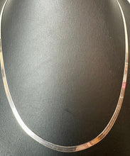 Load image into Gallery viewer, Sterling 24" Herringbone Flat Chain Necklace
