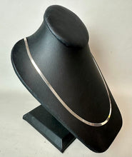 Load image into Gallery viewer, Sterling 24" Herringbone Flat Chain Necklace
