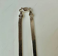 Load image into Gallery viewer, Sterling 30" Herringbone Flat Chain Necklace
