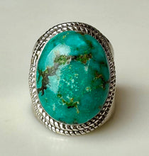 Load image into Gallery viewer, Sterling Turquoise Ring sz 7
