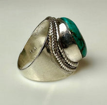 Load image into Gallery viewer, Sterling Turquoise Ring sz 7
