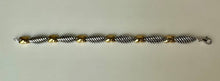 Load image into Gallery viewer, Sterling w/ 14K Gold Plated Accent XO Hugs &amp; Kisses Link Bracelet (7.5")
