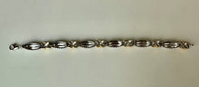 Load image into Gallery viewer, Sterling w/ 14K Gold Plated Accent XO Hugs &amp; Kisses Link Bracelet (7.5")
