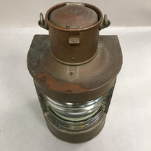 Load image into Gallery viewer, Antique Copper Ships Oil Lantern Clear Glass Lens (14")

