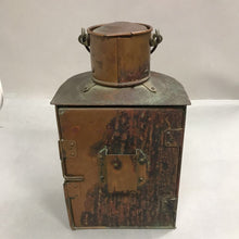 Load image into Gallery viewer, Antique Copper Ships Oil Lantern Clear Glass Lens (14")
