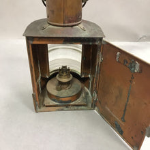 Load image into Gallery viewer, Antique Copper Ships Oil Lantern Clear Glass Lens (14")
