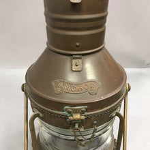 Load image into Gallery viewer, Large Antique Anchor Brass Ship Lantern (19")
