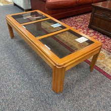 Load image into Gallery viewer, Oak / Glass Coffee Table (15x54x24)

