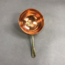 Load image into Gallery viewer, Antique Small Copper Colander Strainer with Brass Handle (11")
