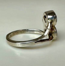Load image into Gallery viewer, Sterling Garnet 3-Stone Ring sz 7
