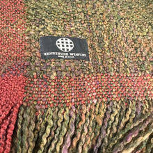 Load image into Gallery viewer, Kennbunk Weavers Blanket Fringe Brown, Red &amp; Green (60x40)
