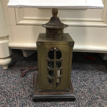Load image into Gallery viewer, Electrified Antique Brass Ship Lantern Table Lamp (33")

