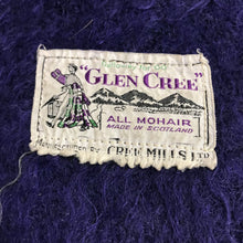 Load image into Gallery viewer, Vintage Glen Cree Mills All Mohair Fringe Blanket Made in Scotland Wool (70x50)
