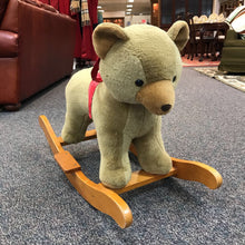 Load image into Gallery viewer, Pottery Barn Plush Bear Rocking Ride On AS IS(32x22)
