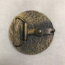 Load image into Gallery viewer, Vintage NRA Guns Arms And The Man Belt Buckle(3")
