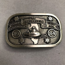 Load image into Gallery viewer, Vintage Illinois Association Of Snowmobile Club Belt Buckle(4")

