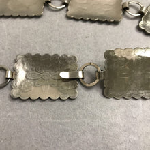 Load image into Gallery viewer, Vintage Concho Belt Silver Tone Southwestern Western Style Chain Link (28")

