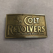 Load image into Gallery viewer, Vintage Colt Revolvers Brass Belt Buckle (4")
