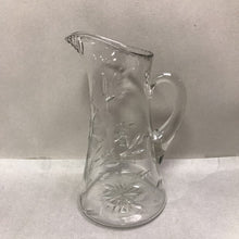 Load image into Gallery viewer, Etched Floral / Engraved Glass Pitcher (11")
