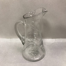 Load image into Gallery viewer, Etched Floral / Engraved Glass Pitcher (11")
