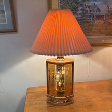 Load image into Gallery viewer, Oak / Glass Table Lamp (34" Tall)
